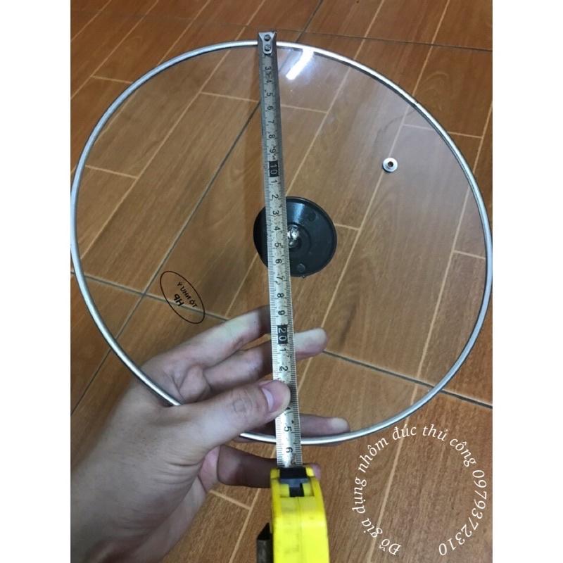 Nắp vung kính cường lực viền inox HP size 14.5cm~25.5cm