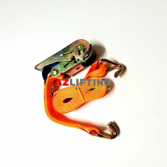 Dây đai vải cảo tăng đơ chằng hàng 25mm 3 mét có móc J