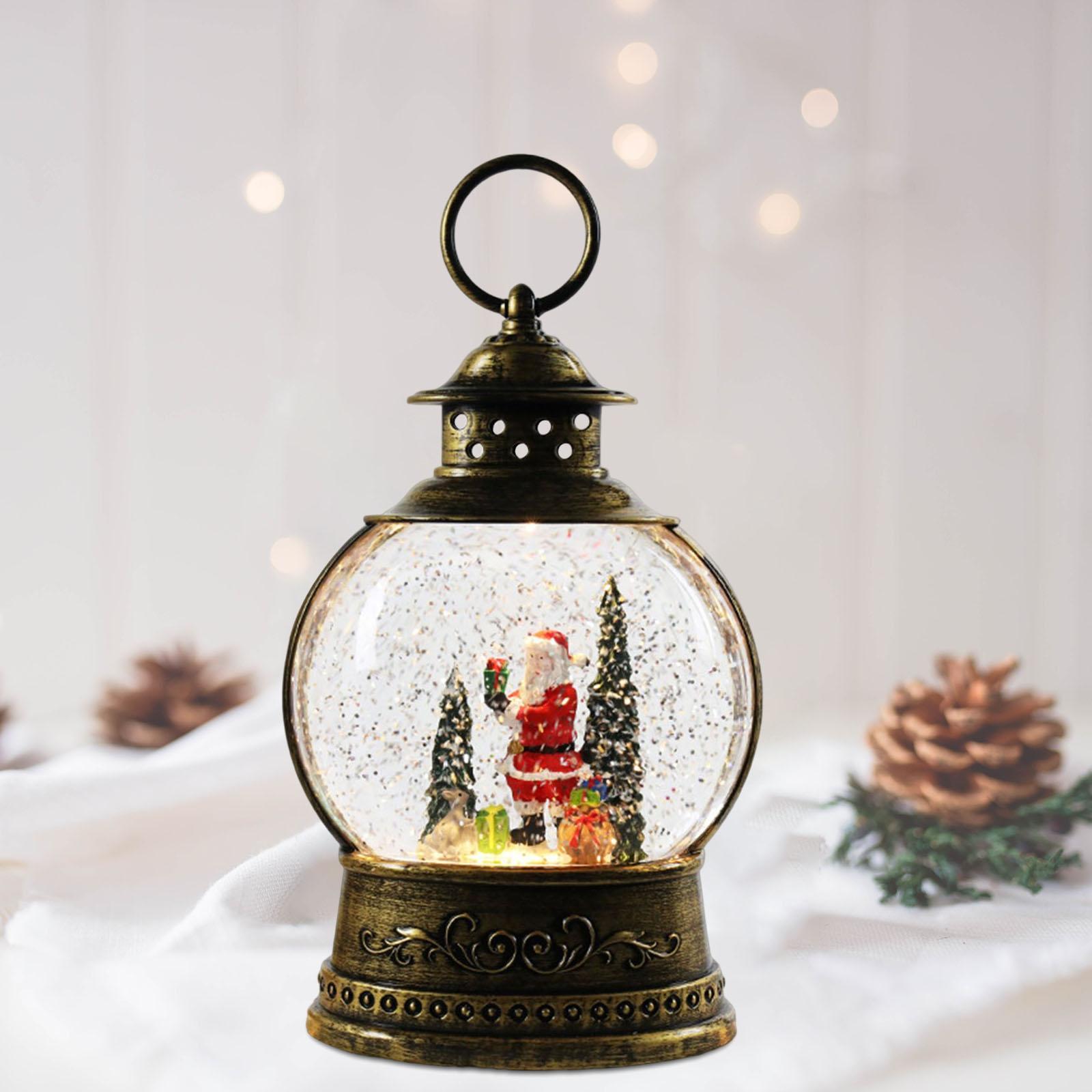 Christmas Snow  Lantern Music Box Toy for Tabletop Festival Decor