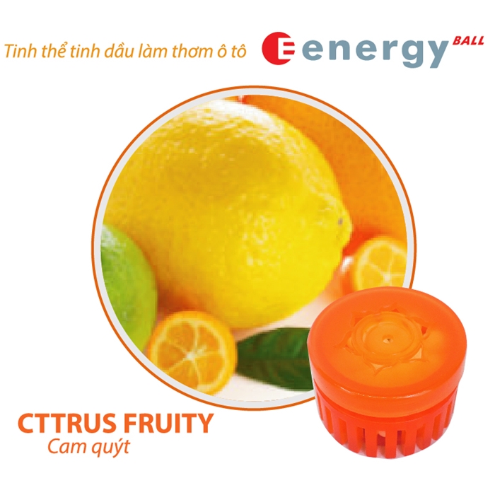 Tinh thể hương khử mùi ô tô Energy Ball hương Cam Quýt - Citrus Fruity