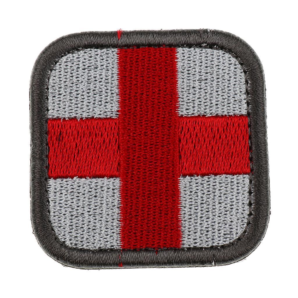 4 Pieces Loop Medic First Aid Red Cross Patch