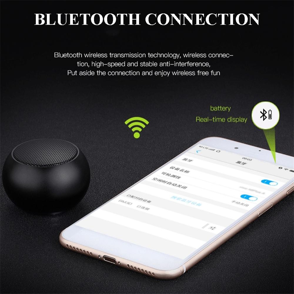 Loa Bluetooth mini Thể thao ngoài trời Bỏ túi Loa không dây Kết nối TWS Vỏ thép nhỏ Vỏ kim loại Loa nghe nhạc âm thanh nổi Màu sắc: Vàng