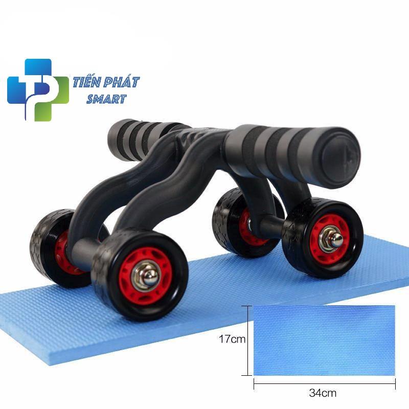 Con lăn 4 bánh, 3 bánh tặng dây nhảy thể dục