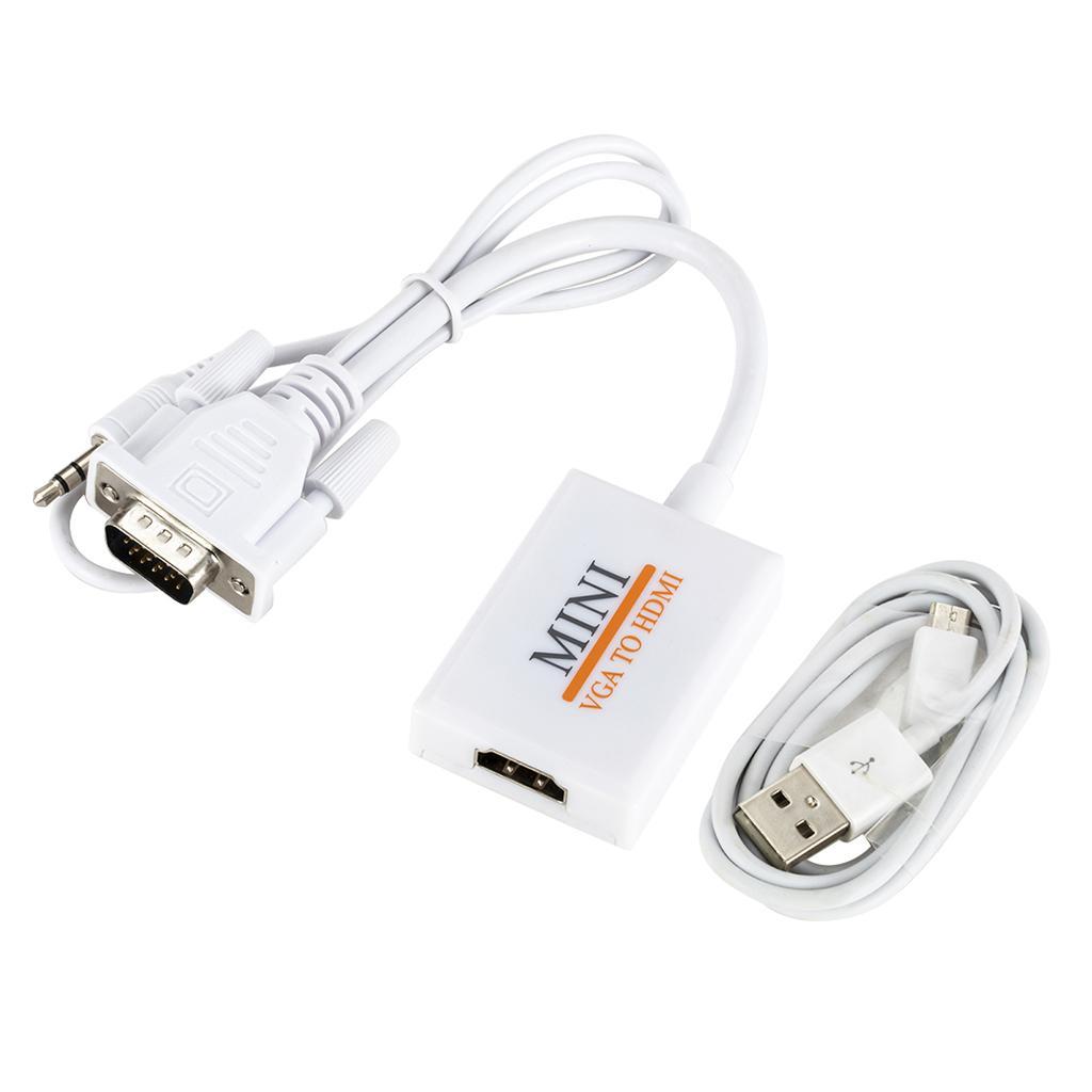 1080P VGA Male to   Female Audio Video Cable Converter Adapter