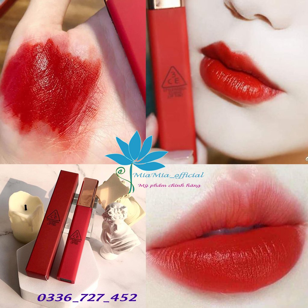 Son Kem Lì 3CE Cloud Lip Tint Macaron Red Màu Đỏ Tươi Quyến Rũ [NHẬP KHẨU CHÍNH HÃNG CHECK HIDDEN TAG]