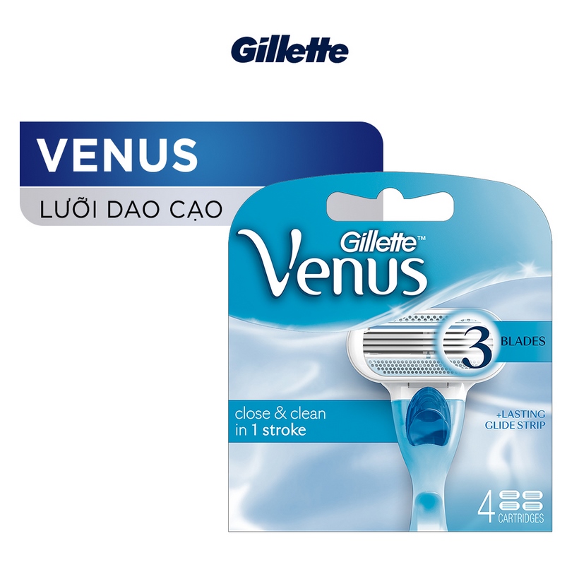 Lưỡi Dao Cạo Râu Gillette Venus Base Bộ 4 Cái