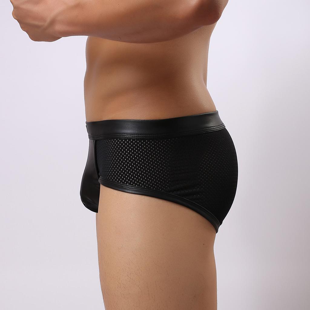 Men's Mesh Brief Sheer O-neck Short Sleeve Mesh T-Shirt Tops Set