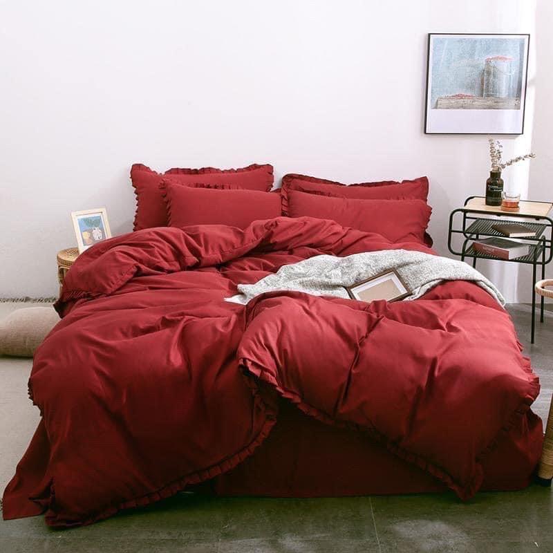 Bộ chăn ga gối cotton bèo - set 4 món hàng đẹp.