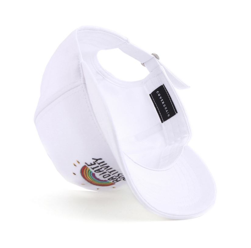 PREMI3R Mũ lưỡi trai ballcap Rainbow white Mũ lưỡi trai phong cách hàn quốc nón thương hiệu chính hãng