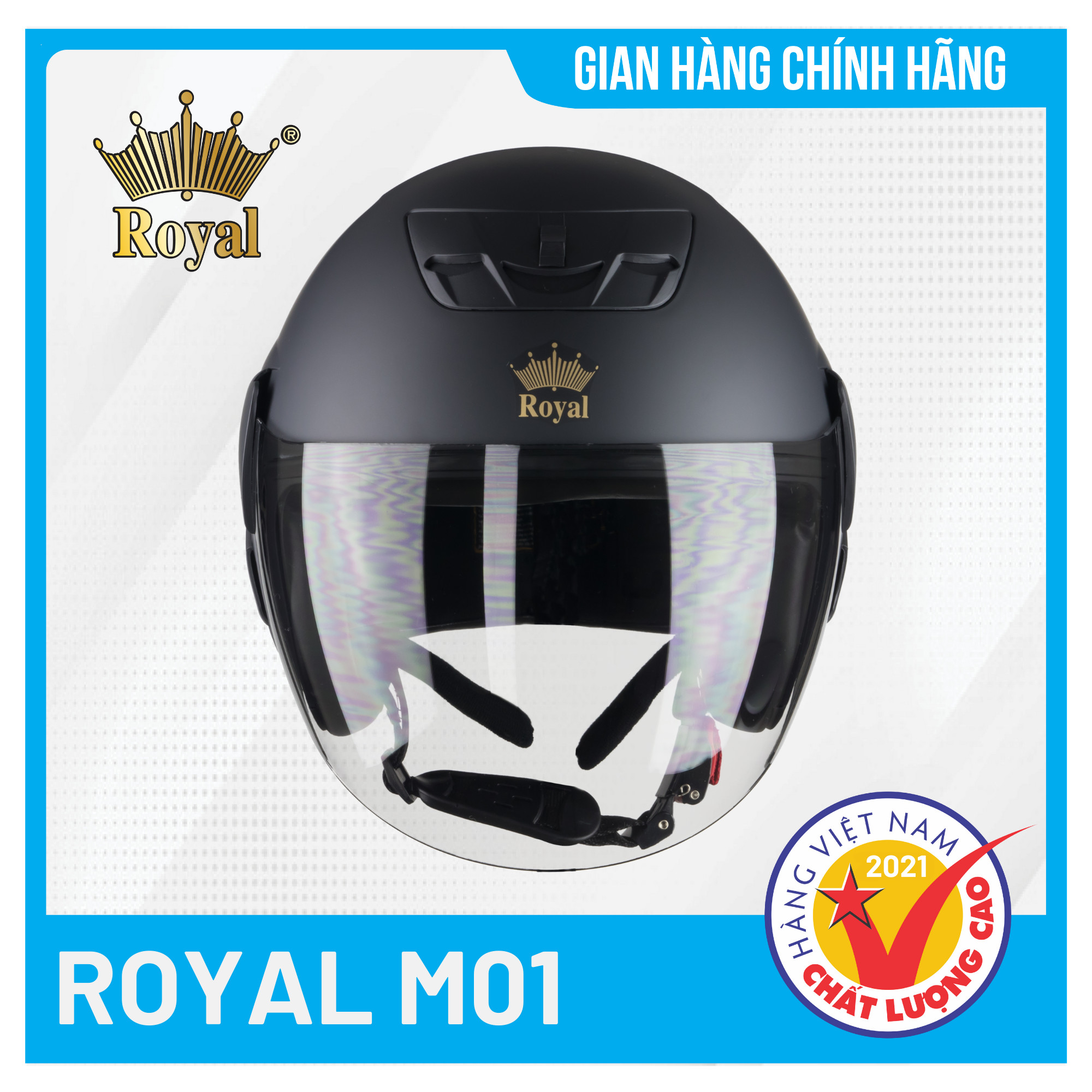 Nón bảo hiểm 3/4 Royal M01 Năng Động, Cá Tính, Nhỏ Gọn