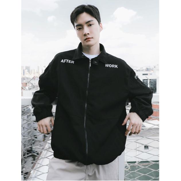 Áo khoác kaki hình in stranger - aw stranger flight jacket loose fit WM22734101