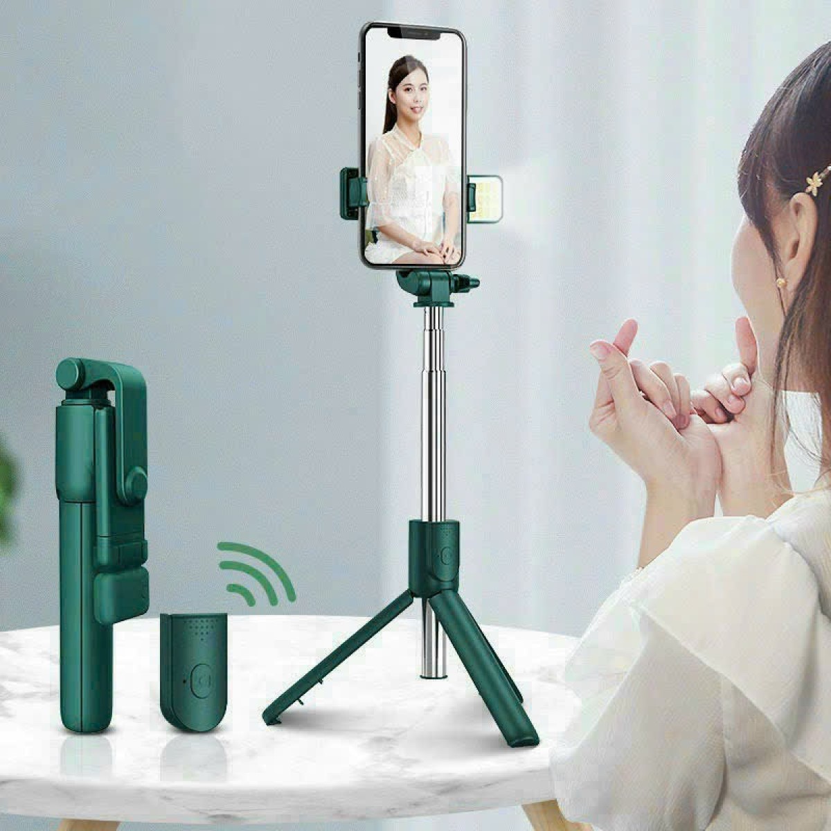 Gậy Chụp Ảnh Bluetooth R1S có đèn