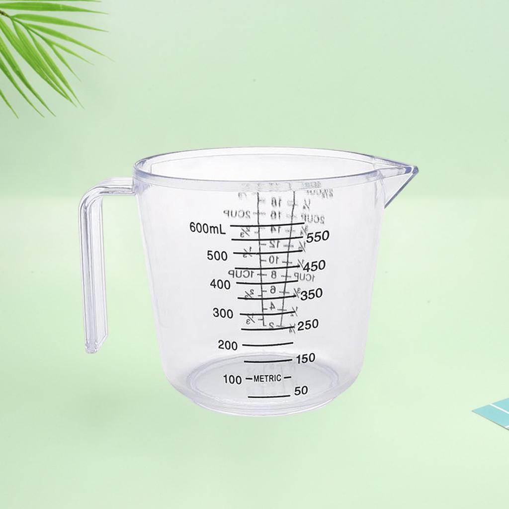 Clear Measuring Cup with Handle and Spout Water Milk Liquid Measure Cooking
