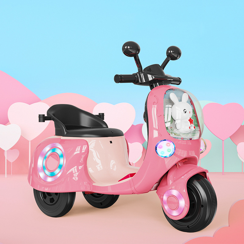 Xe máy điện trẻ em, xe máy điện Vespa cho bé TILO KIDS TLK-6468 có đèn nhạc siêu dễ thương