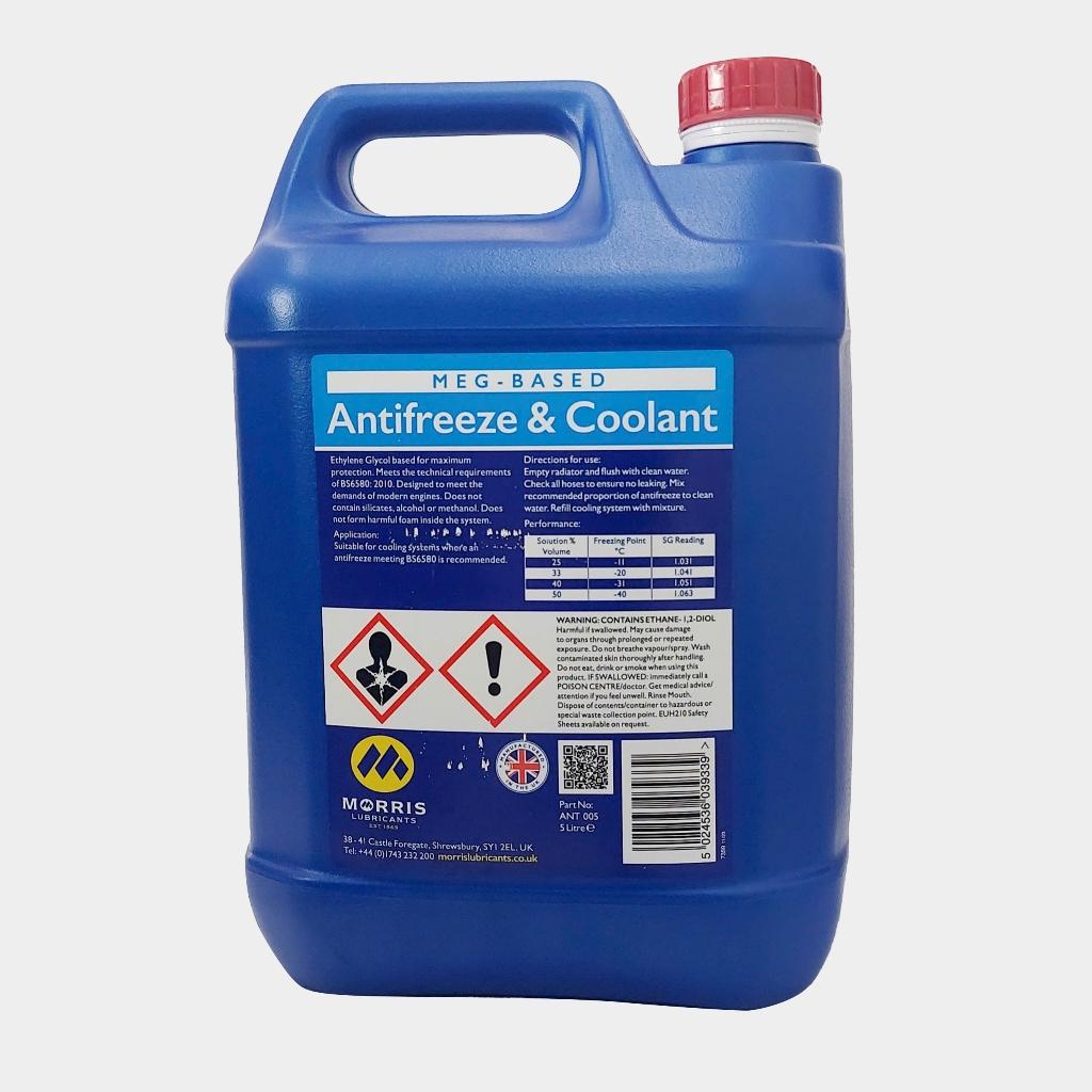 Nước Làm Mát Xanh Cao Cấp Cho Động Cơ Xăng - Morris Lubricants MEG Antifreeze &amp; Coolant / Can 5L