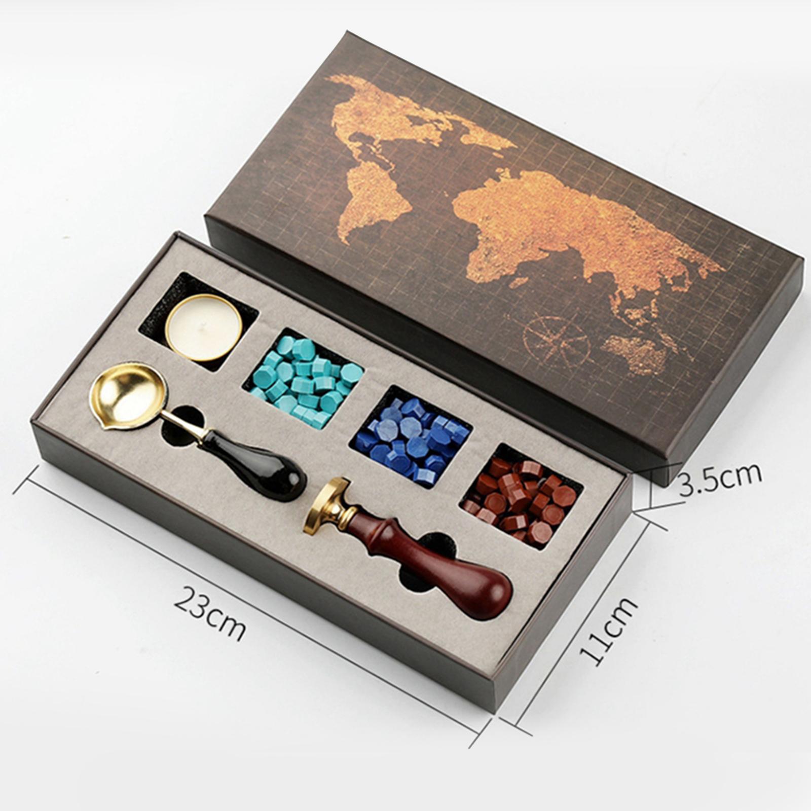 Wax Seal Stamp Kit Wax Beads Sealing Stamp for Envelopes Thank Yoy