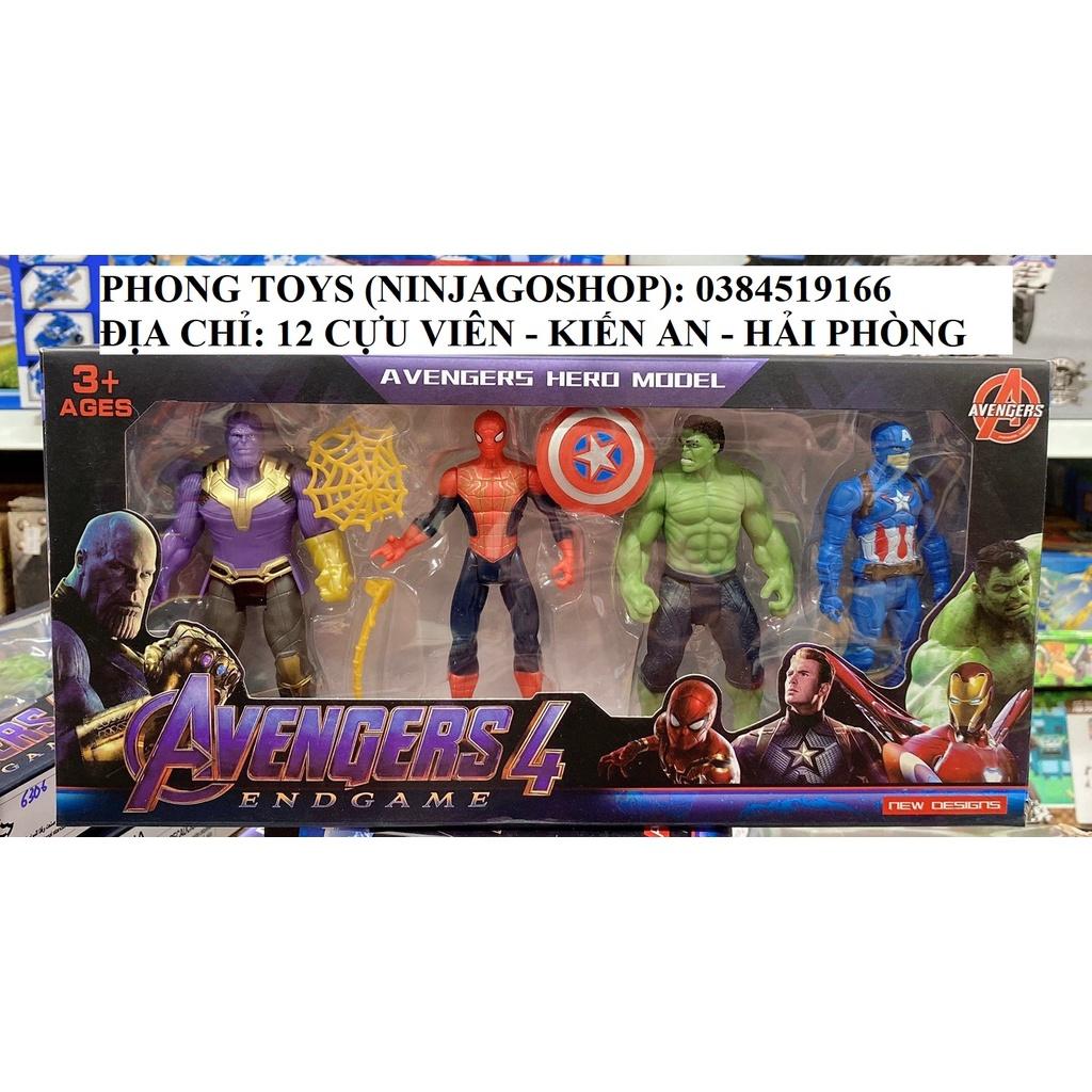 MÔ HÌNH BIỆT ĐỘI SIÊU ANH HÙNG MARVEL AVENGERS NHỰA ĐẶC CÓ ĐÈN PHÁT SÁNG