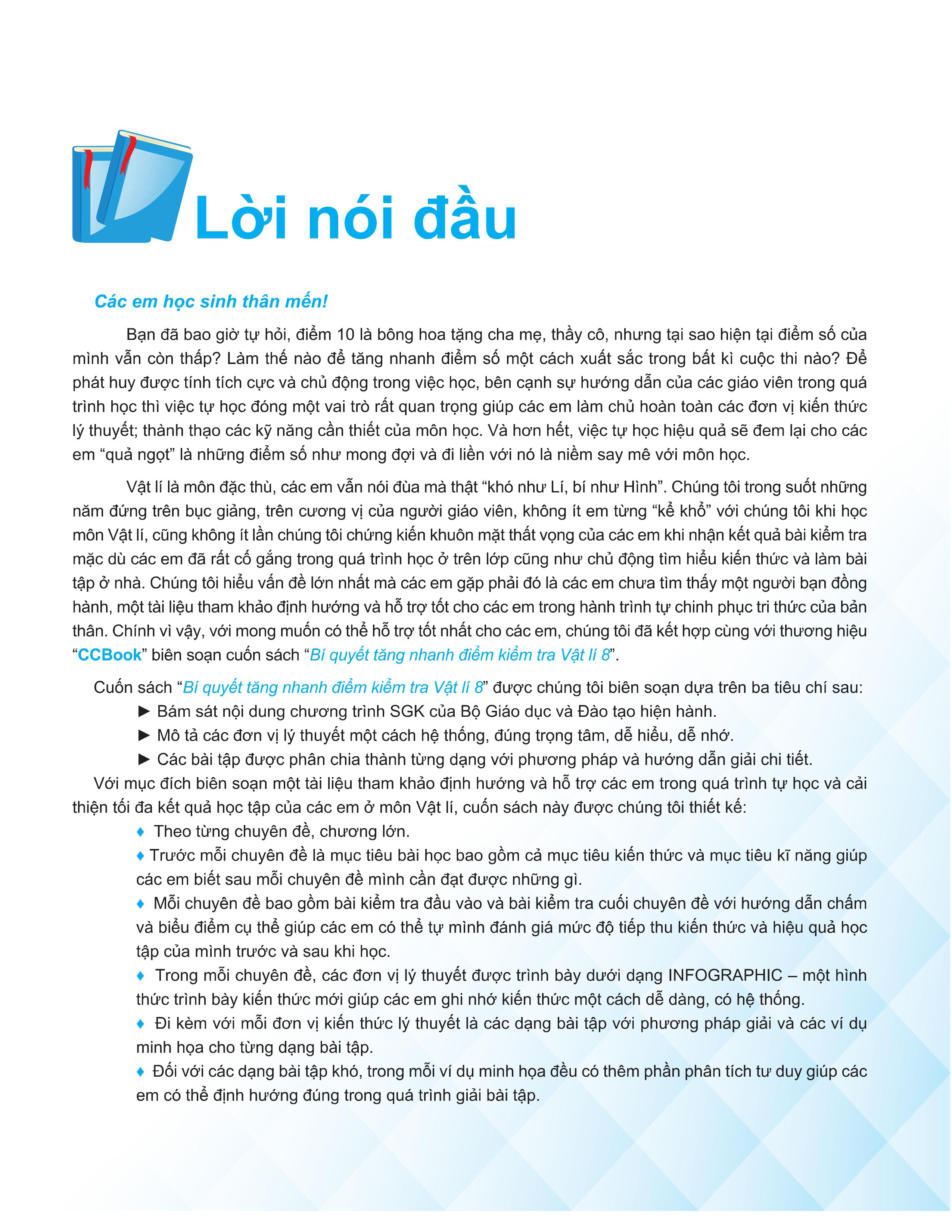 Bí quyết tăng nhanh điểm kiểm tra Vật lí 8