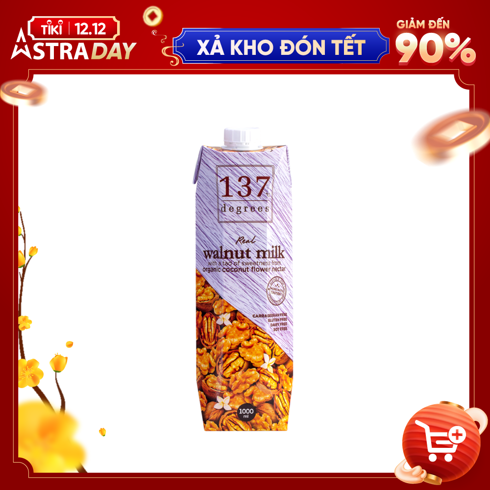 Sữa Hạt Óc Chó Nguyên Chất 137 Degrees (Hộp 1000ML)