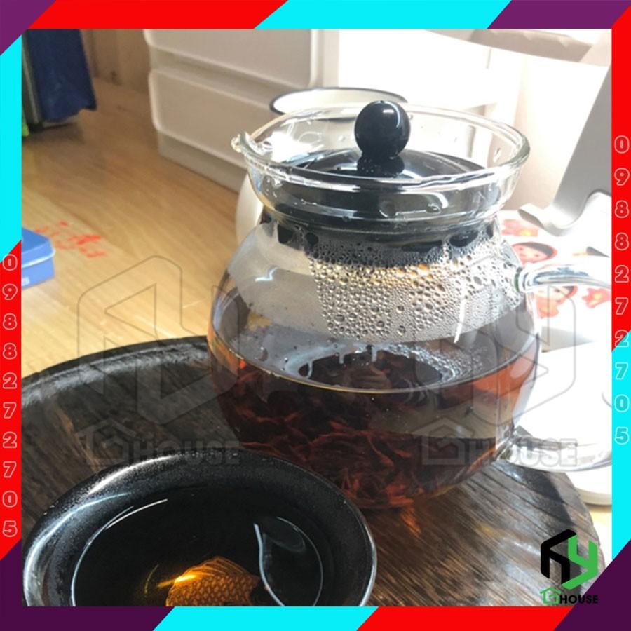 Bình trà thủy tinh siêu chịu nhiệt rót nước sôi không bể vỡ Nhật Bản - 640ml KT894TBK