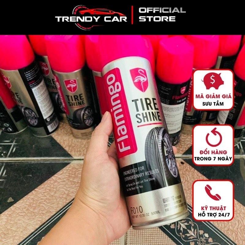 Chai Xịt Bóng Lốp Xe Phục Hồi Và Làm Sáng Lốp Xe Ô Tô Thương Hiệu Flamingo Tire Shine F010