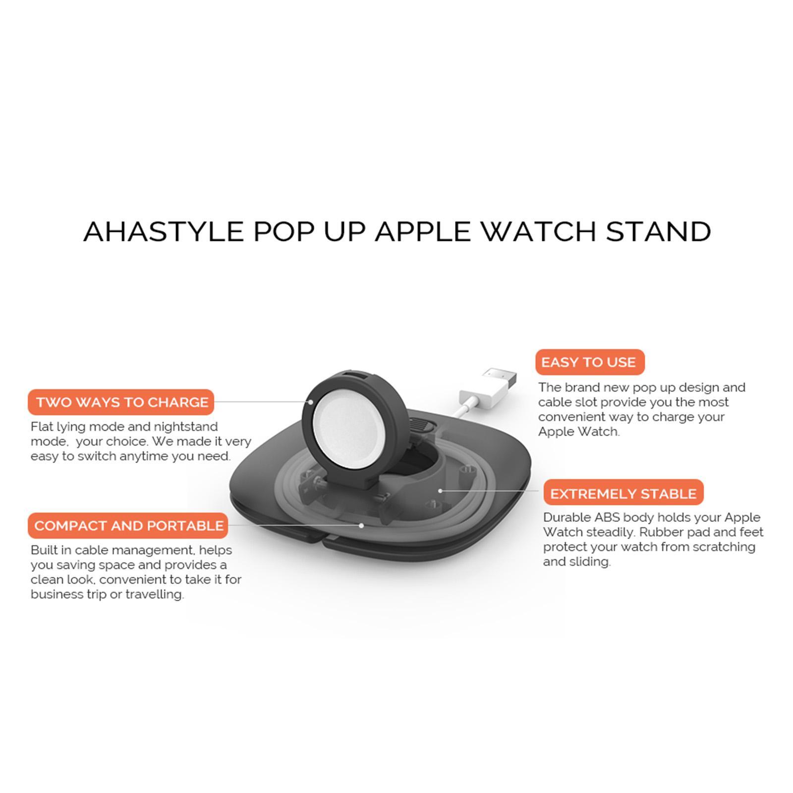 Smart Watch Charger Stand Universal Antislip Nightstand Mode Charging Base Holder Charging Dock Stand Designed for 4 3 2 1 Series Travel