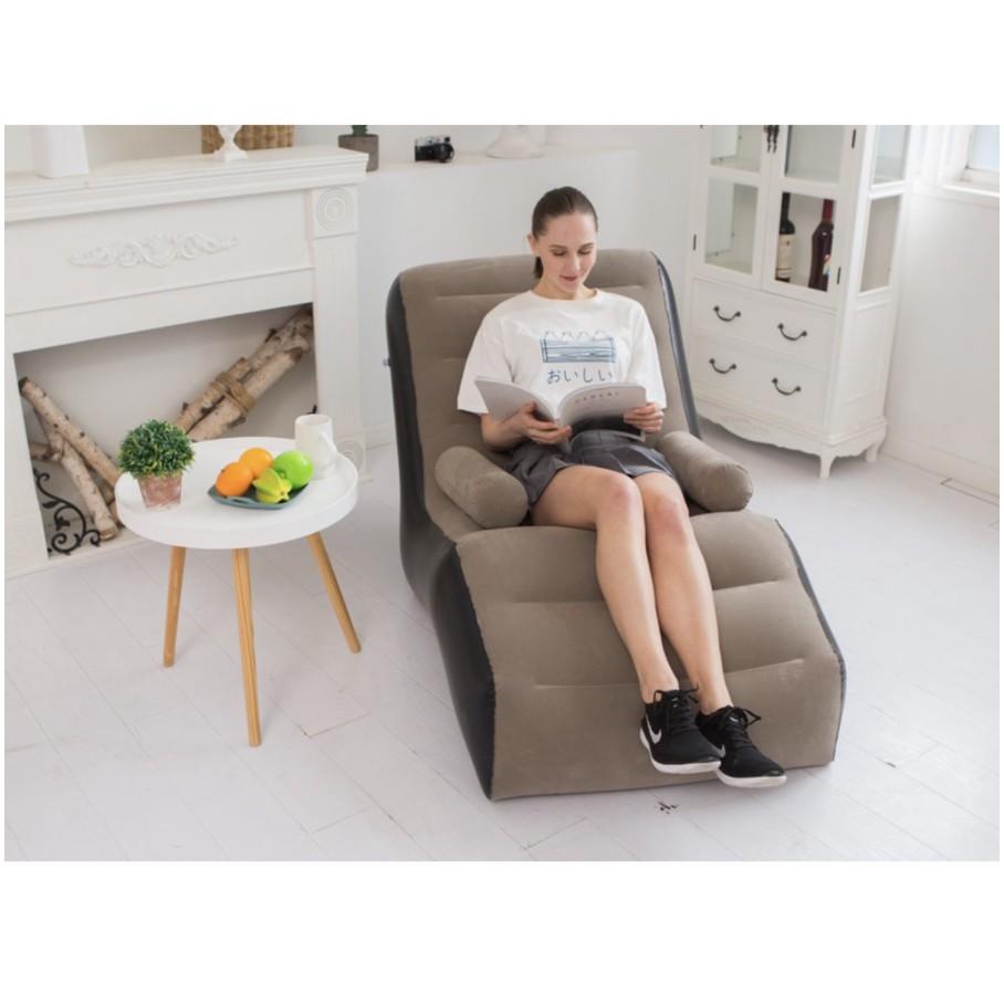 Ghế Bơm Hơi Ngã Lưng Lazy Sofa Có Gác Tay
