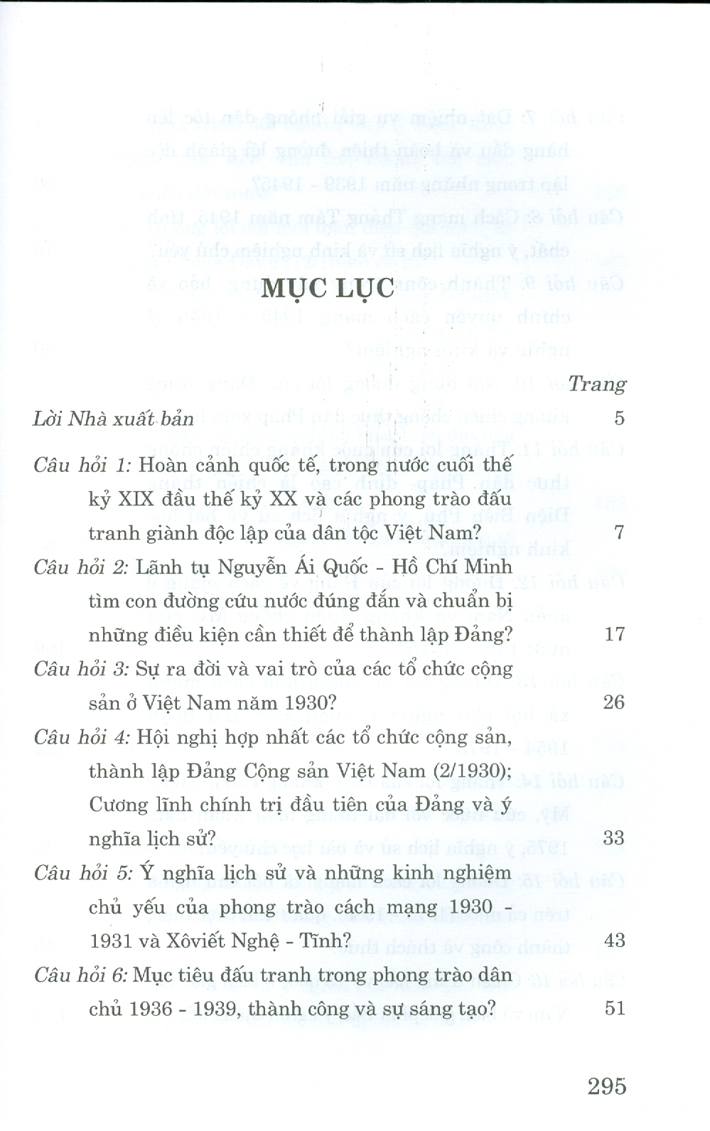 Hỏi - Đáp Môn Lịch Sử Đảng Cộng Sản Việt Nam
