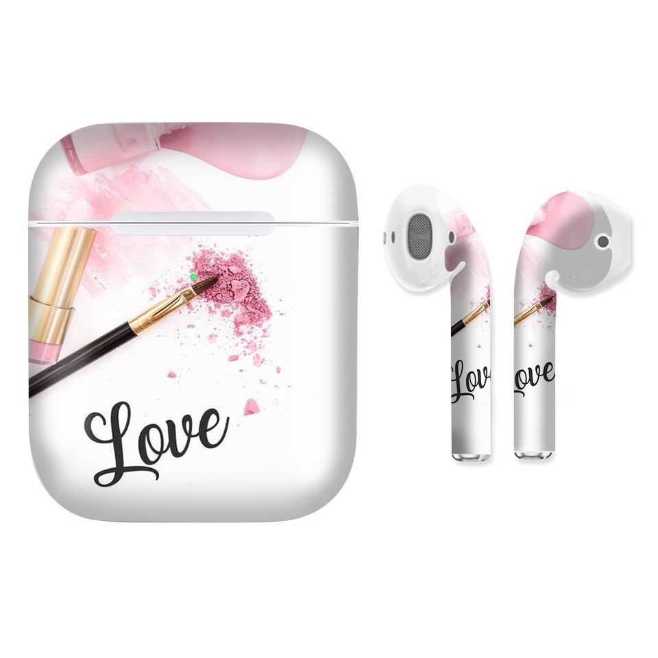 Miếng dán skin chống bẩn cho tai nghe AirPods in hình Mỹ phẩm - atk373 (bản không dây 1 và 2