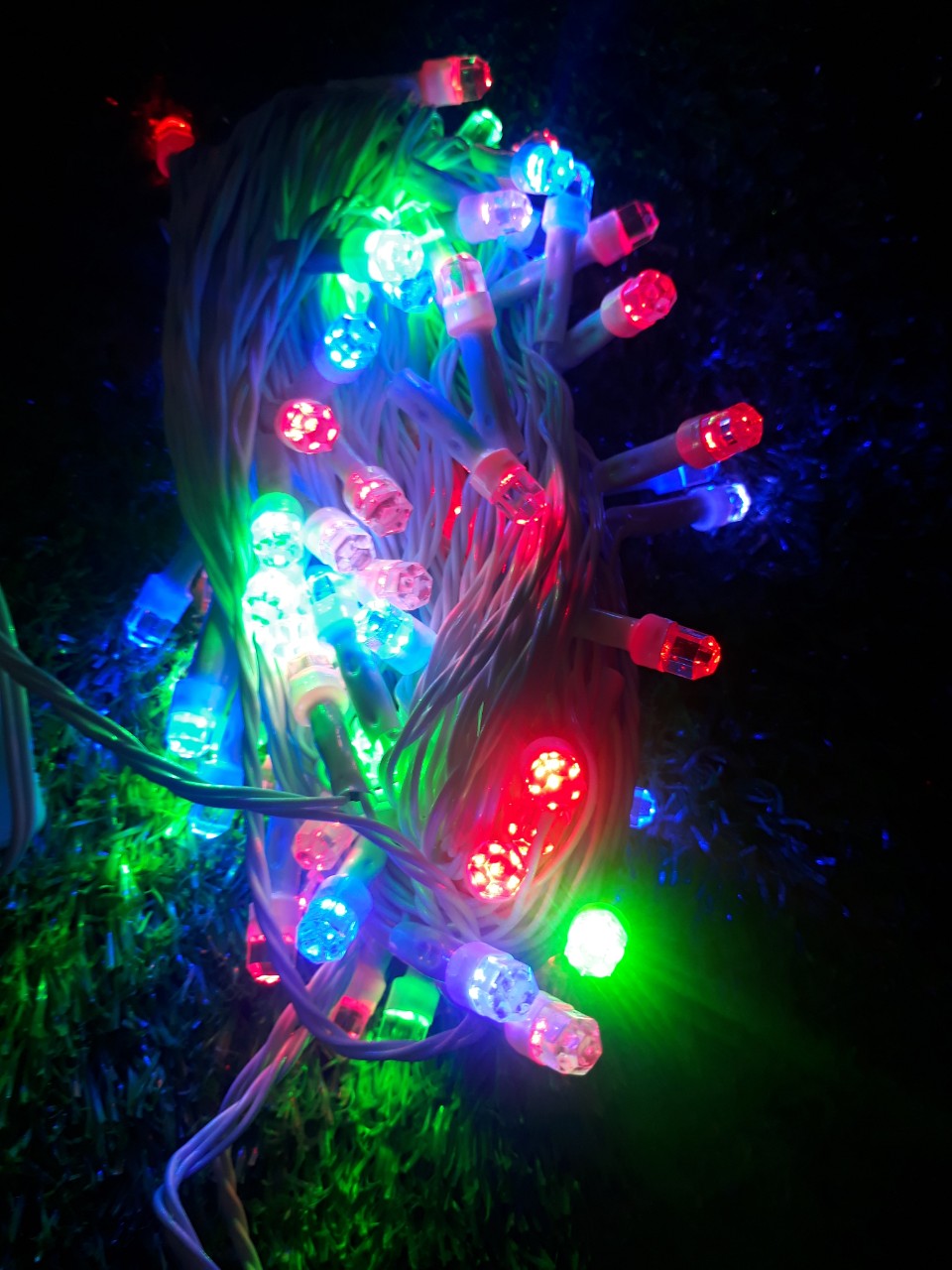 Đèn chớp led lục giác đổi màu dài 10m,20m trang trí Noen