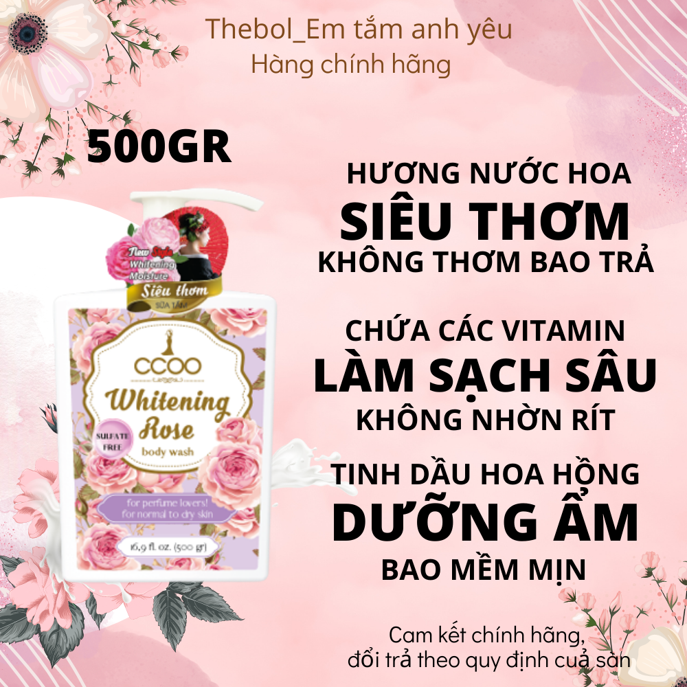 Sữa Tắm Nước Hoa Lưu Hương Thơm Lâu Trắng Sáng Da Thebol An Toàn Cho Da Nhạy cảm Giúp Dưỡng Ẩm Mềm Mịn Thư Giãn