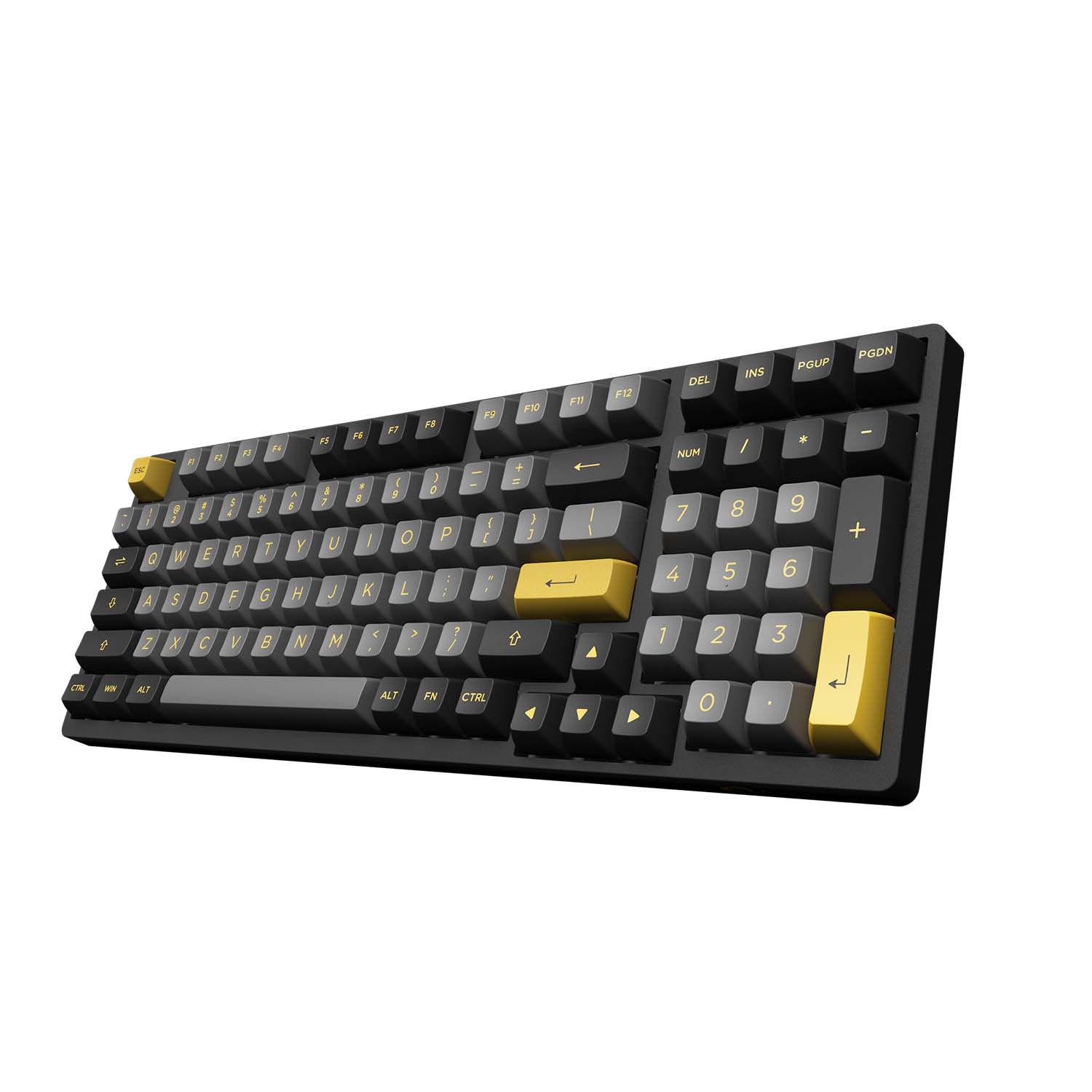 Bàn Phím Cơ Máy Tính Không Dây - AKKO 3098N Multi-modes Black Gold| Bluetooth5.0| 2.4Ghz| Hotswap| Foam Tiêu Âm| Foam Đáy| AKKO x TTC Switch| Chuyên Game| Hàng Chính hãng