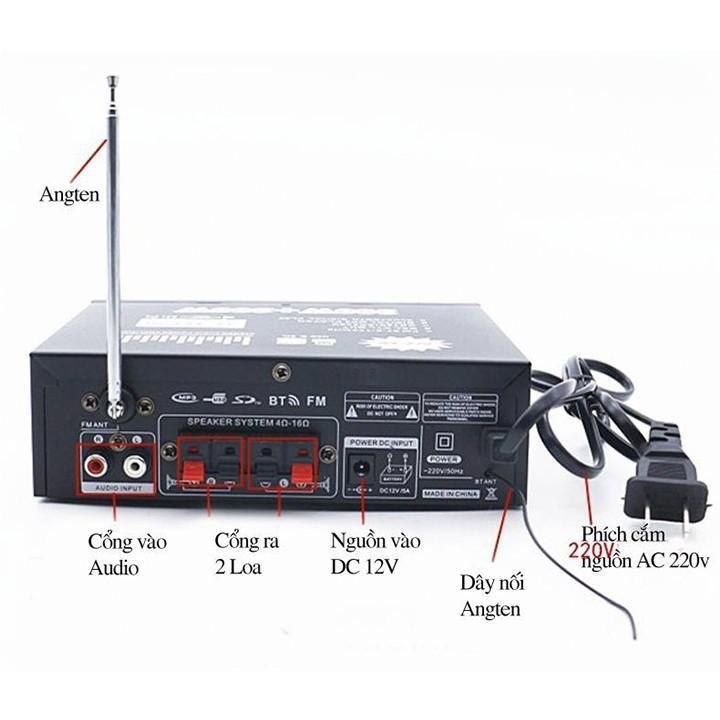 Ampli 12v, Amly mini Karaoke AV-153TV , Amply Hát Karaoke Gia Đình Amply Mini Gia Re