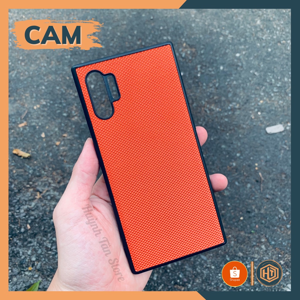 Ốp lưng note 10 plus vân VẢI NYLON nhiều màu chống bám vân tay bảo vệ camera phụ kiện huỳnh tân store