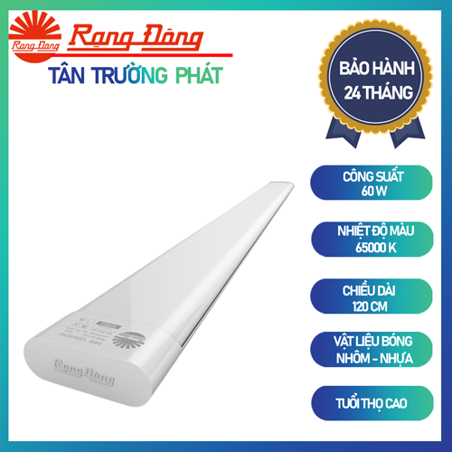 Bóng đèn LED Tuýp 1m2 60w nhôm nhựa Rạng Đông, siêu sáng tiết kiệm điện, Model M66 1200/60W