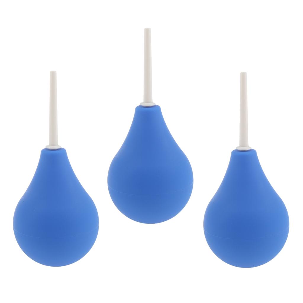 3 pcs Deluxe Travel Enema Douche Bulb Kit Silicone Douche for Men Women