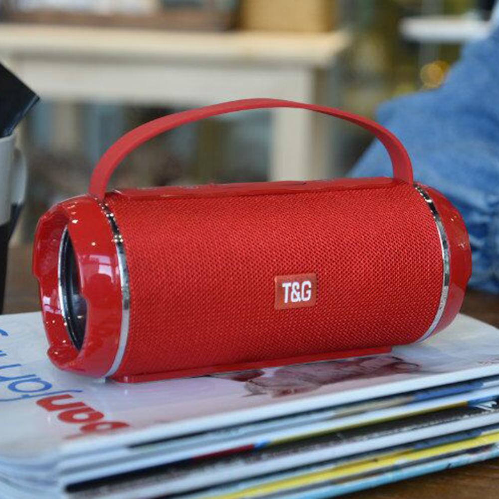 Loa Cột Âm Thanh Chống Nước Tương Thích Với Bluetooth 4.2 5Wx2 Loa Không Dây Rảnh Tay Đài FM Loa Du Lịch Ngoài Trời Color: Red