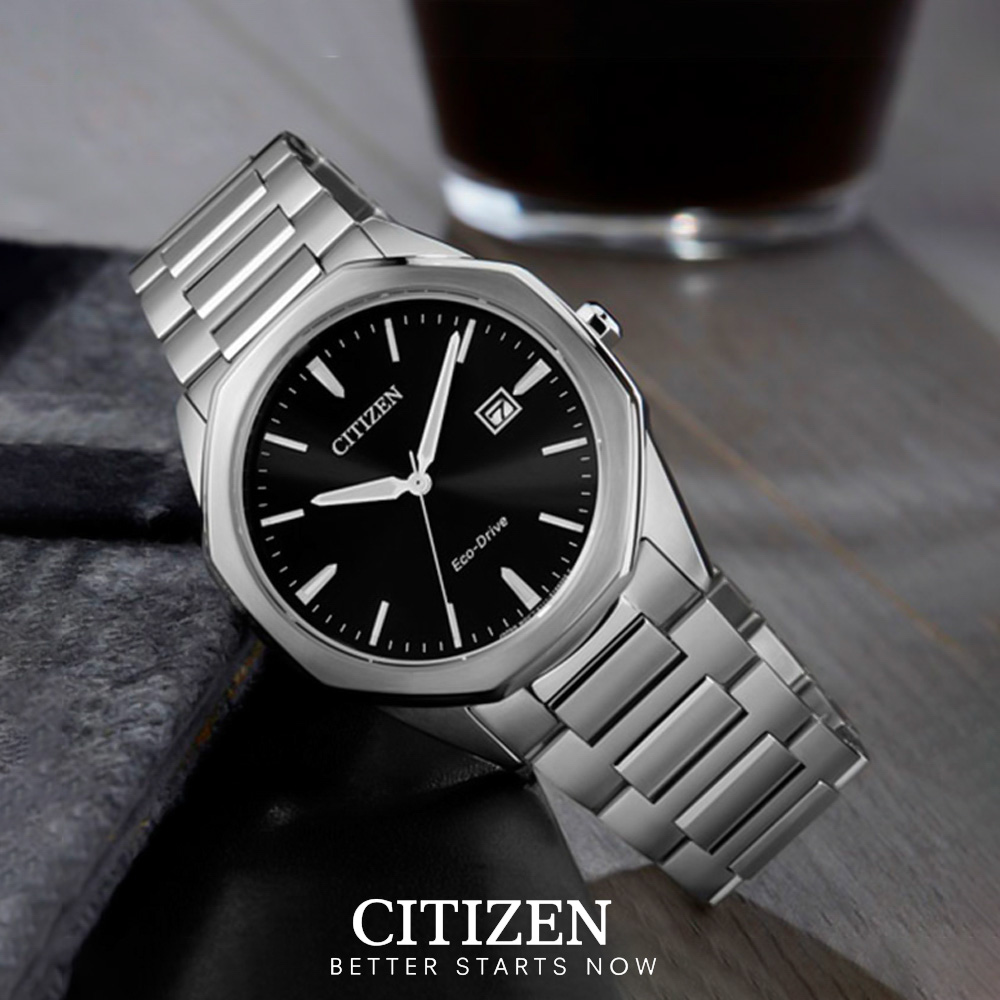 Đồng Hồ Nam Citizen Eco-Drive Dây Thép Không Gỉ BM7600-81E - Mặt Đen (41mm)