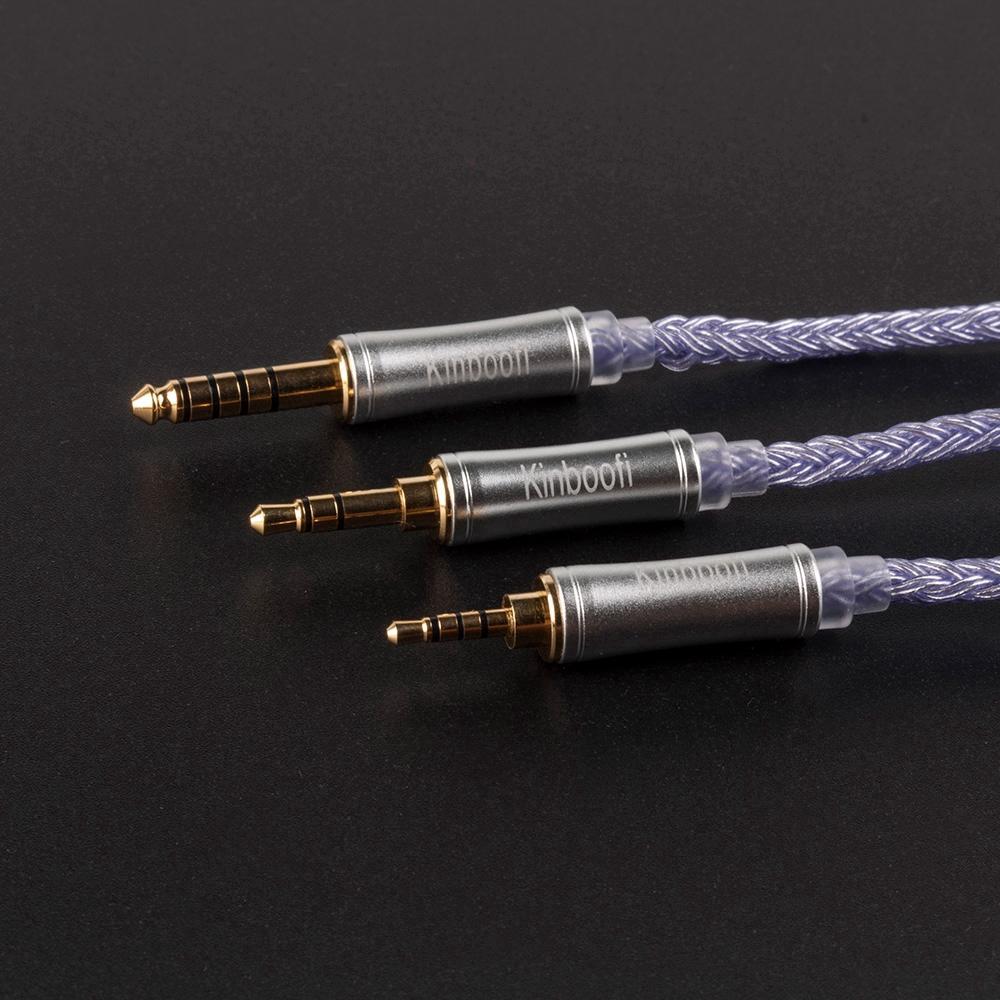 Kinboofi 16 Core High Purity Silver Plated Cable With MMCX/2PIN/QDC Connector KZ ZS10 Pro AS10 AS16 AS12 ZSN PRO