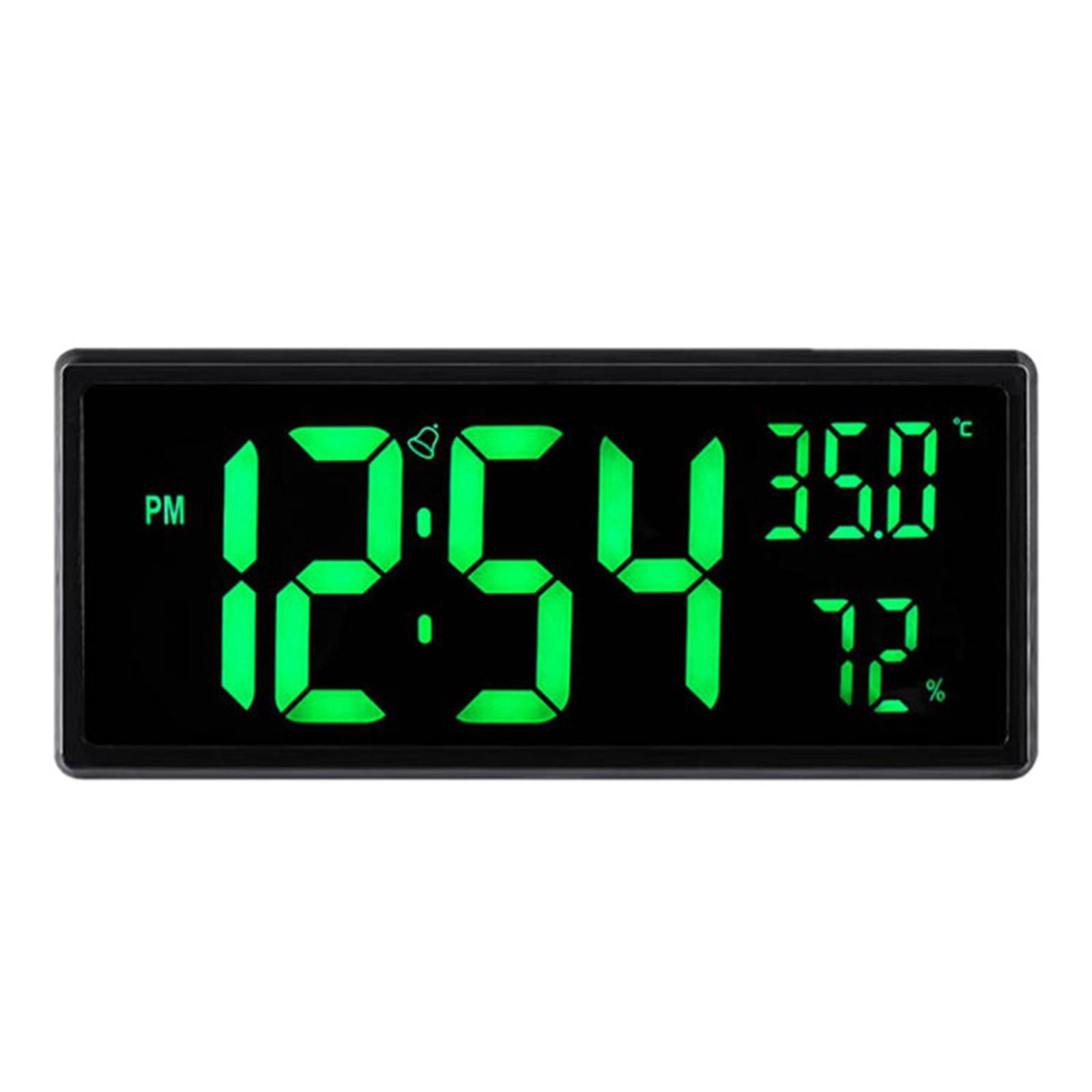 2x Modern Digital Alarm Clock LED Electronic Clock Calendar for Bedroom
