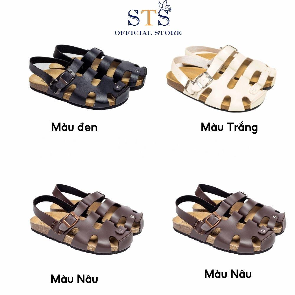 Giày sandals dáng rọ quai hậu DA PU xuất khẩu đế trấu Briken Unisex hàng cao cấp êm chân thoải mái thân thiện môi trường