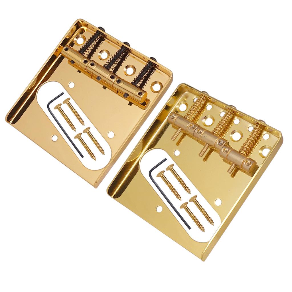 3 String Guitar Bridge for TL Electric Bass Parts Accessory Golden Spring