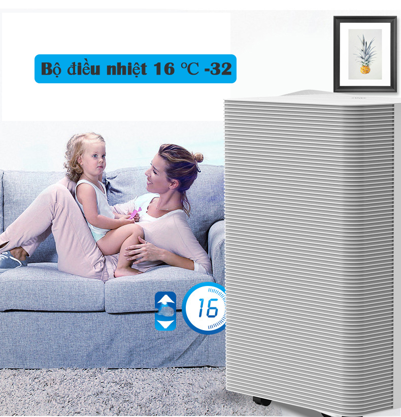 Máy lạnh di động đứng 14.000 BTU FUJIHOME PAC14, điều hòa di động mini kết nối Wifi điều khiển qua App, 4 chức năng, làm lanh, hút ẩm, lọc không khí, quạt - Hàng chính hãng