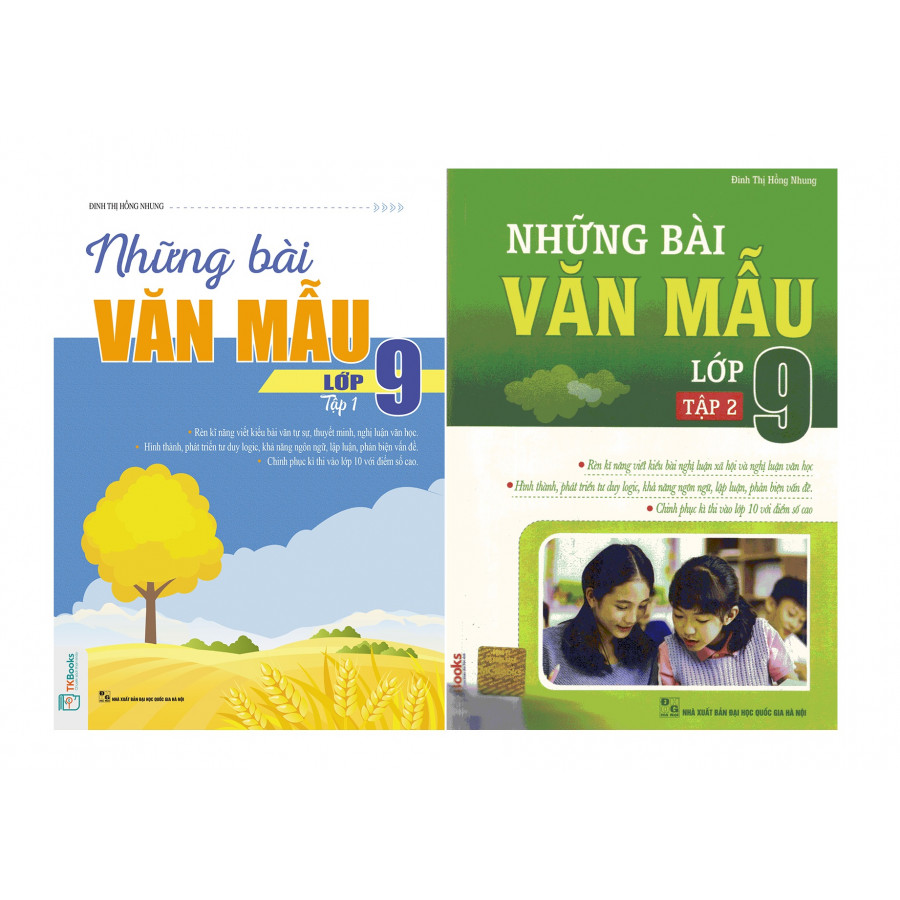 Combo Trọn Bộ 2 Cuốn Những Bài Văn Mẫu Lớp 9 ( Tập 1 + Tập 2 ) tặng kèm bookmark