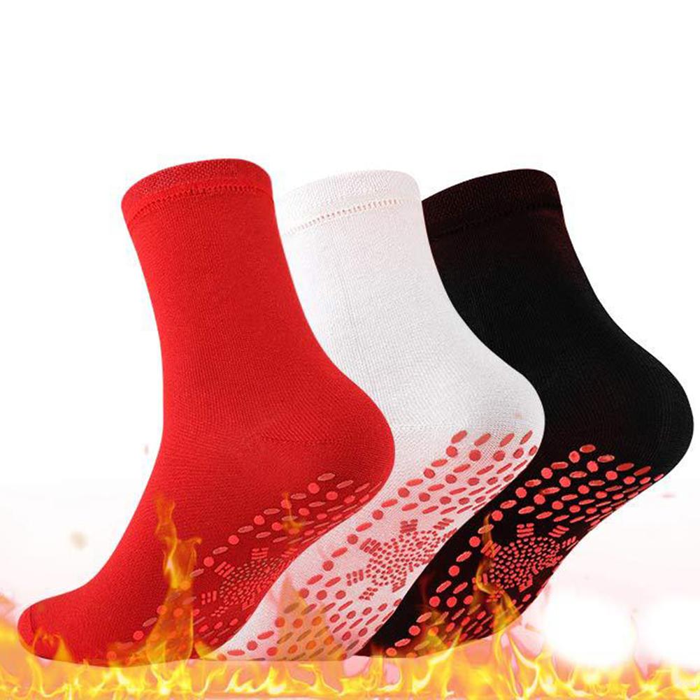 1-2 Đôi Tourmaline Tự Làm Nóng Tất Mùa Đông Ấm Nhiệt Tất Chăm Sóc Sức Khỏe Giảm Béo Chân Ấm Tất Dành Cho Nam Color: 2Pairs Black