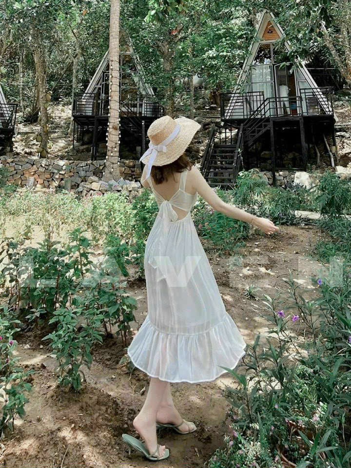 Đầm VOAN CHING FONG 2 LỚP MÀU Y HÌNH