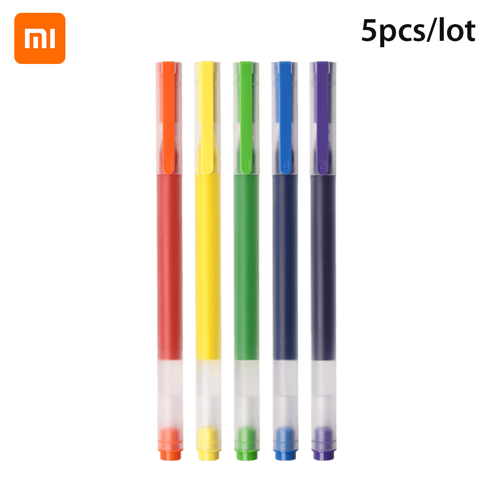 Lốc 5 cái bút đầy màu sắc trung tính Xiaomi Gel Pen With 0.5 Refill Neutral