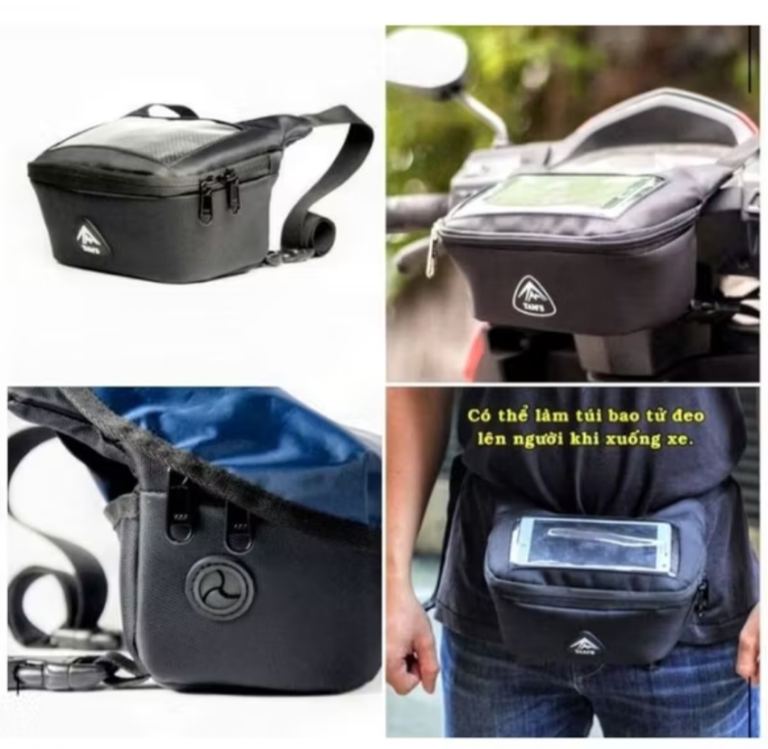 1 TÚI TREO ĐẦU XE MÁY CÓ NHIỀU NGĂN ĐỰNG PHỤ KIỆN THUẬN TIỆN MẪU MỚI CHẤT LƯỢNG