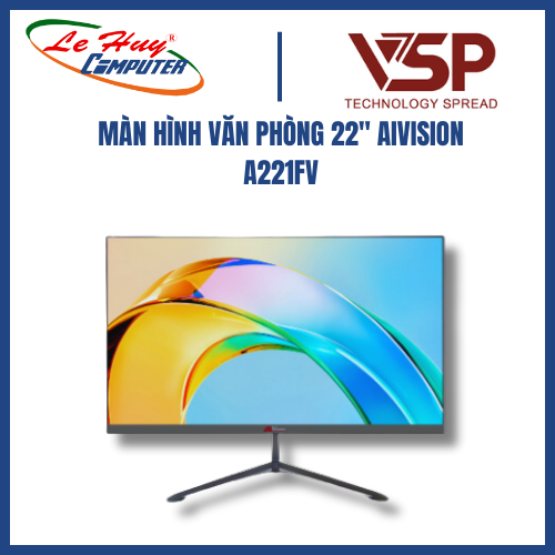Màn hình văn phòng 22 inch AiVision A221FV (VA, VGA, HDMI, 1920x1080, 75Hz) Hàng Chính Hãng