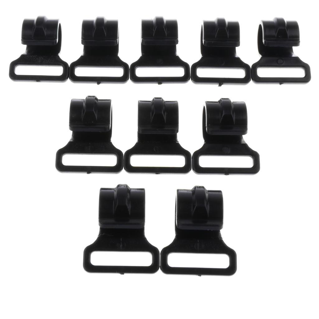30 Pieces Camping Tent Clips Accessories Tent Hook Clamp Tool Durable Black 2.5cm